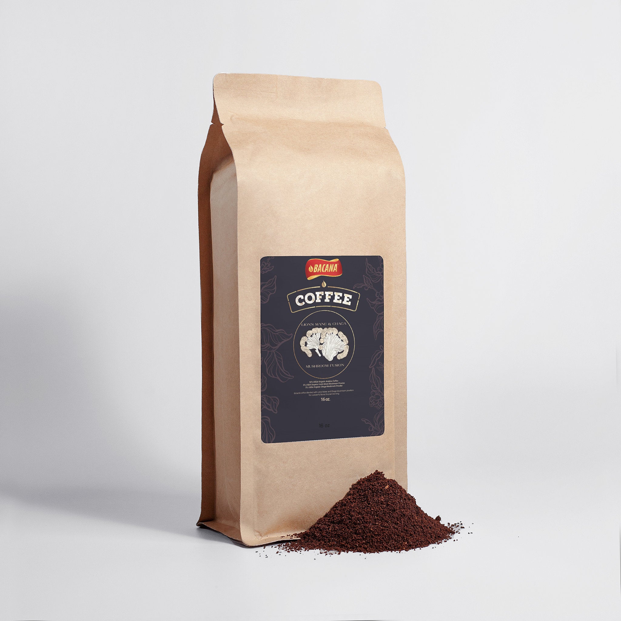 Bacana - Mushroom Coffee Fusion - Lion’s Mane & Chaga 16oz