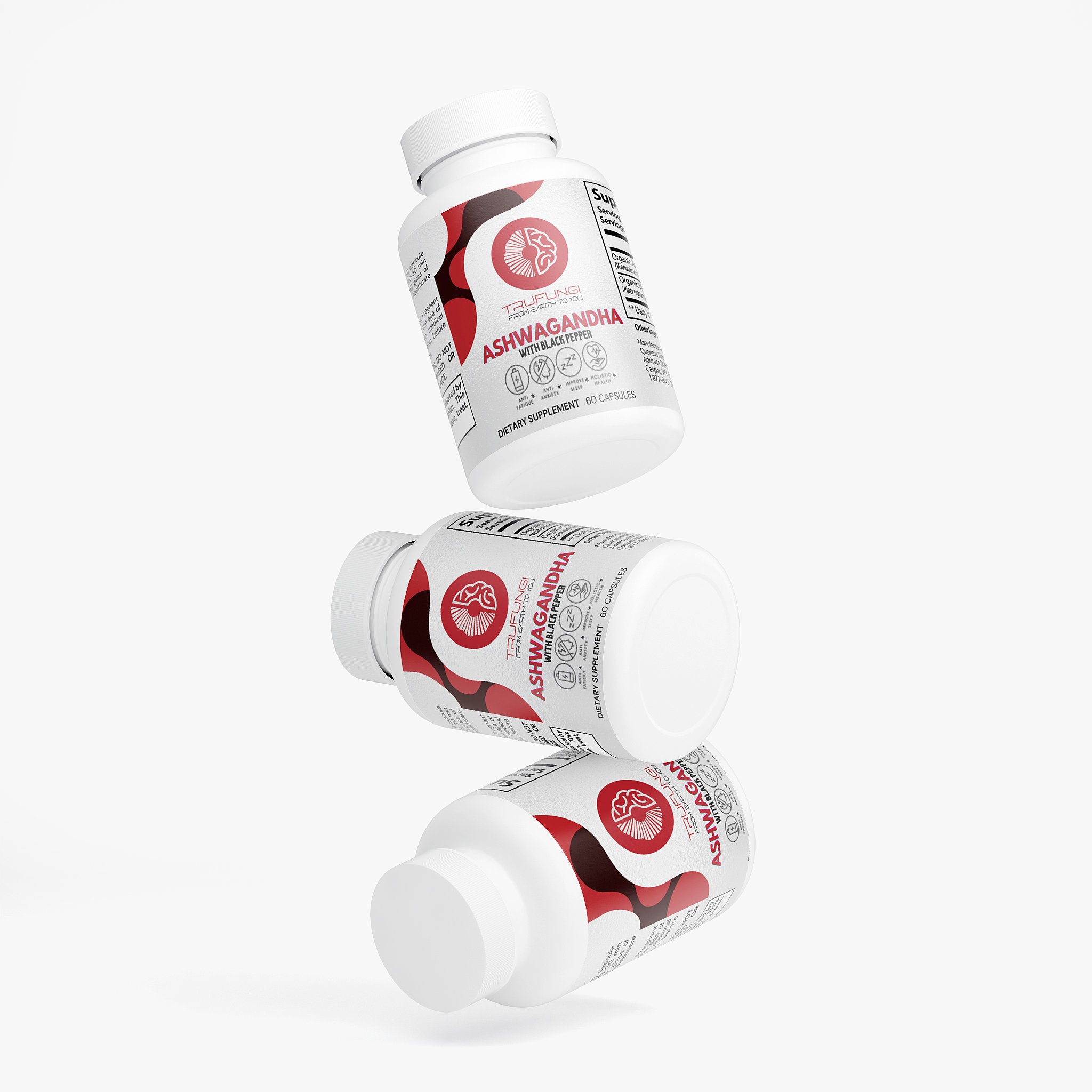 TRUFUNGI - Ashwagandha with Black Pepper - QLIFE Wellness