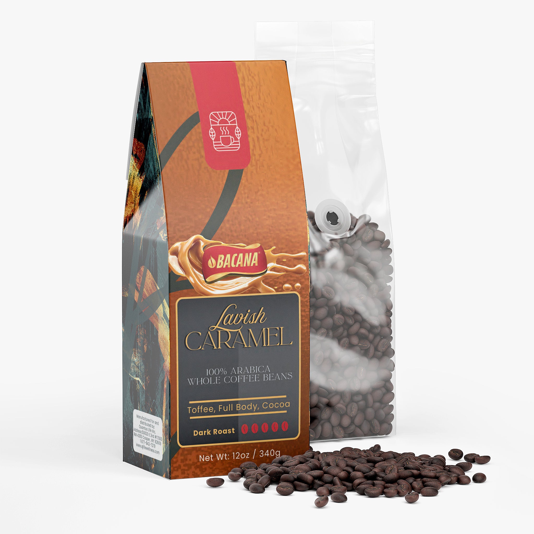 Bacana Lavish Caramel Coffee (Dark Roast) - QLIFE Wellness