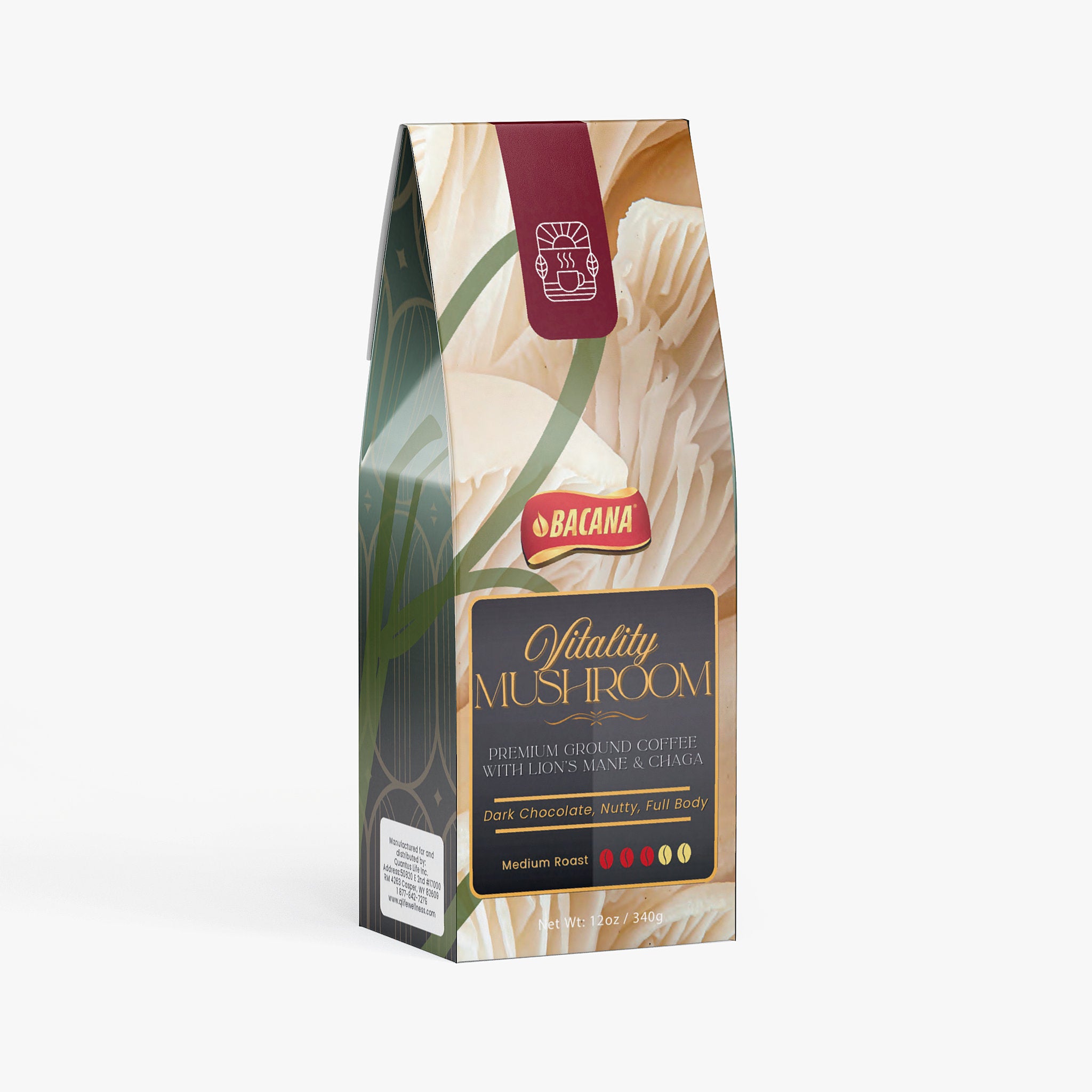 Bacana Vitality Mushroom Coffee (Medium Roast) - QLIFE Wellness