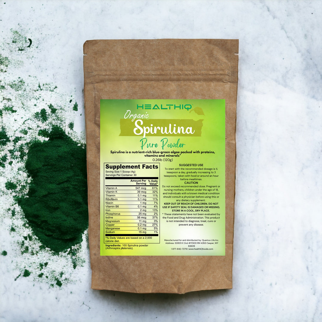 HEALTHIQ - Organic Spirulina Powder - QLIFE Wellness
