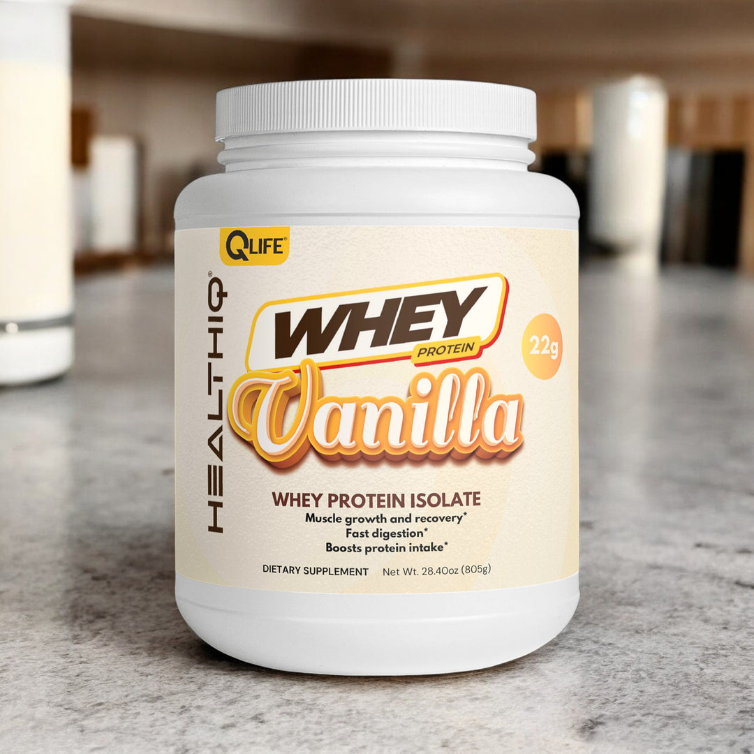HEALTHIQ Whey Protein Isolate (Vanilla) - QLIFE Wellness
