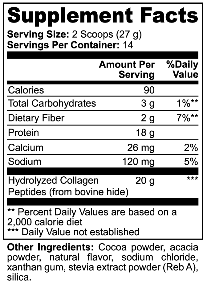 HEALTH IQ - Grass - Fed Collagen Peptides Powder (Chocolate) - QLIFE Wellness
