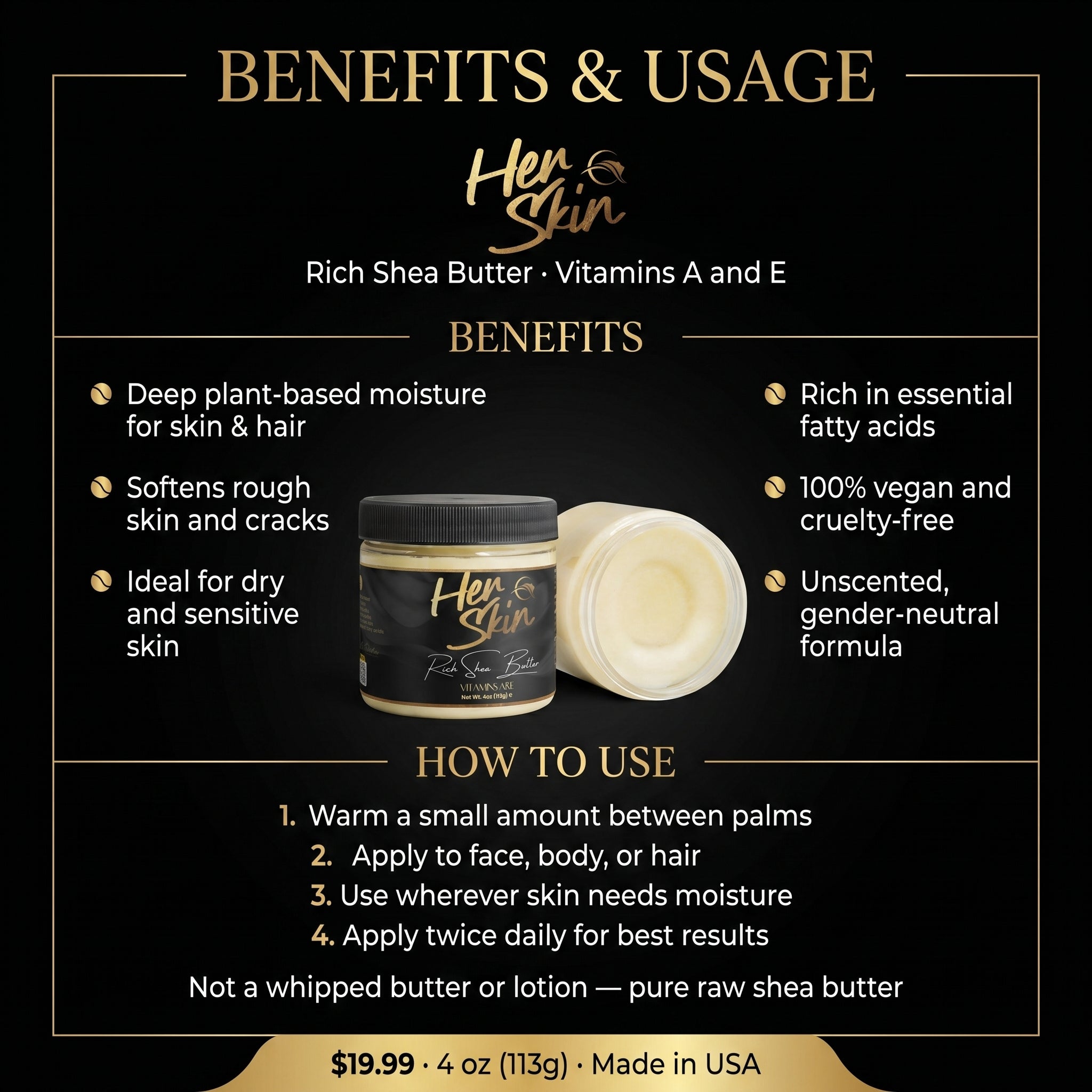 HER Skin Raw Shea Butter - QLIFE Wellness