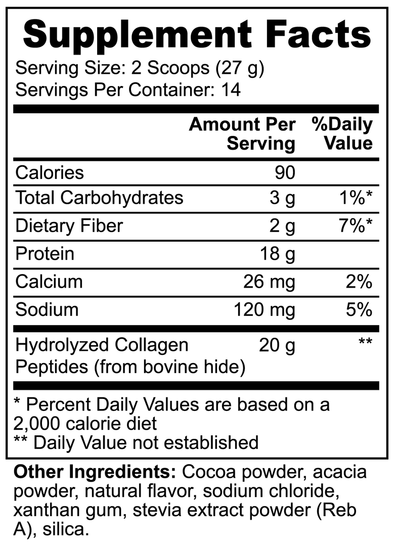 HEALTH IQ - Grass-Fed Collagen Peptides Powder (Chocolate)