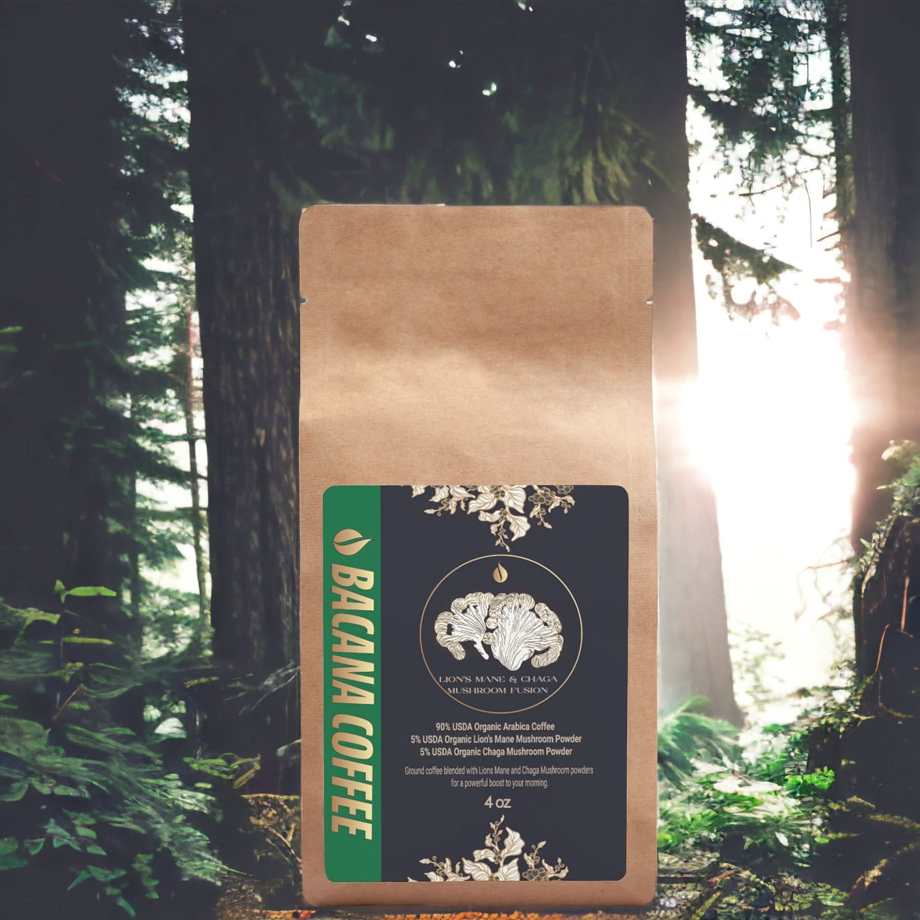 Bacana - Mushroom Coffee Fusion - Lion’s Mane & Chaga 4oz